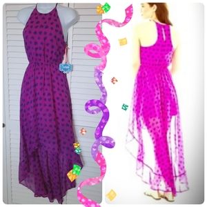 Fun Purple Hearts High-Low L'Amour by Nanette Lepore Racerback Dress